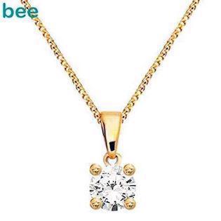 Bee Jewelry Solitaire 0,15 ct I-P1 9 karat vedhæng blank, model 60985_B15